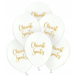 Balony Chrzest Święty biały 5szt -chrzciny